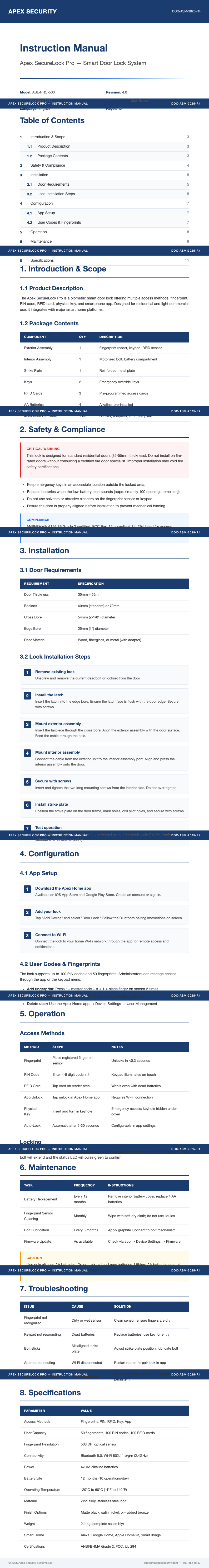 Corporate standard instruction manual